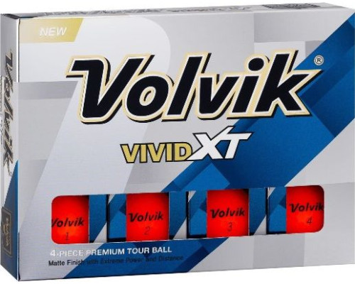 М'ячі для гольфу Volvik Vivid XT 12 шт, помаранчеві М'ячі для гольфу Volvik Vivid XT 12 шт, помаранчеві