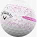 М'ячі для гольфу Callaway Supersoft Splatter 360,  2025 12, біло-рожеві