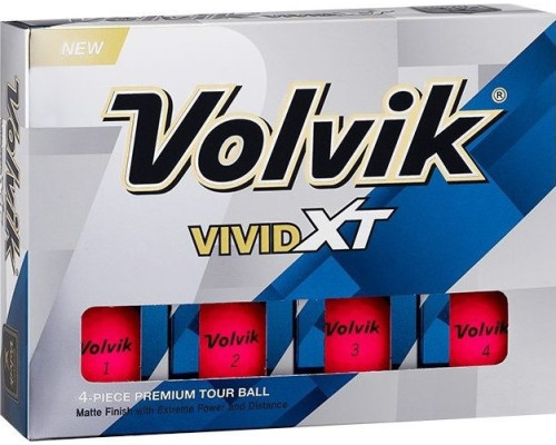 М'ячі для гольфу Volvik Vivid XT 12 шт, рожеві М'ячі для гольфу Volvik Vivid XT 12 шт, рожеві