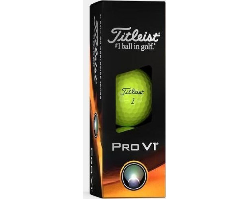 М'ячі для гольфу Titleist Pro V1 12 шт, жовті М'ячі для гольфу Titleist Pro V1 12 шт, жовті