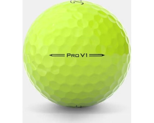 М'ячі для гольфу Titleist Pro V1 12 шт, жовті М'ячі для гольфу Titleist Pro V1 12 шт, жовті