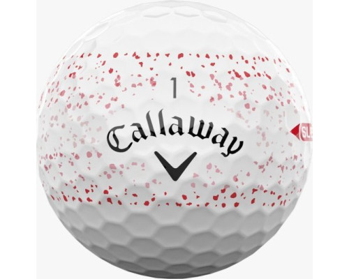 М'ячі для гольфу Callaway Supersoft Splatter 360, 2025 12, біло-червоні М'ячі для гольфу Callaway Supersoft Splatter 360, 2025 12, біло-червоні