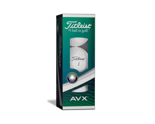 М'ячі для гольфу Titleist AVX 3 шт, білі М'ячі для гольфу Titleist AVX 3 шт, білі