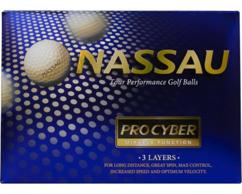 М'ячі для гольфу Nassau Pro Cyber 12 шт, рожеві