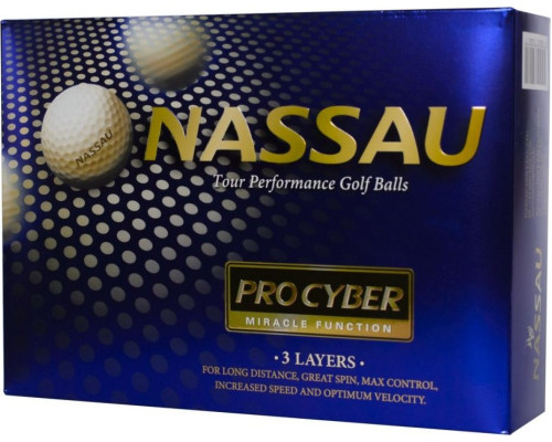 М'ячі для гольфу Nassau Pro Cyber 12 шт, рожеві