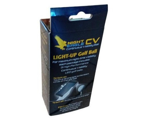 М'ячі для гольфу Premier Glow Night Eagle Led 3 шт, білі М'ячі для гольфу Premier Glow Night Eagle Led 3 шт, білі