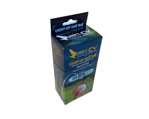 М'ячі для гольфу Premier Glow Night Eagle Led 3 шт, білі М'ячі для гольфу Premier Glow Night Eagle Led 3 шт, білі