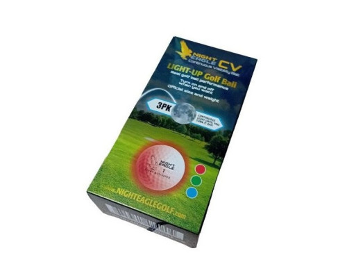 М'ячі для гольфу Premier Glow Night Eagle Led 3 шт, білі М'ячі для гольфу Premier Glow Night Eagle Led 3 шт, білі