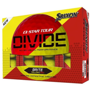 М'ячі для гольфу Srixon Q-Star Tour Divide2 12 шт, жовто-червоні