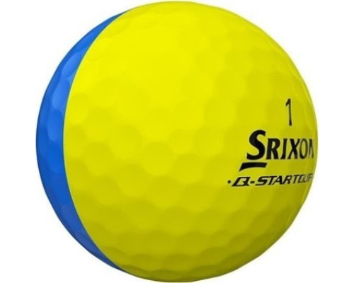 М'ячі для гольфу Srixon Q-Star Tour Divide 12 шт, жовто-блакитні М'ячі для гольфу Srixon Q-Star Tour Divide 12 шт, жовто-блакитні