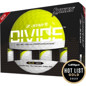 М'ячі для гольфу Srixon Z-Star Divide 12 шт, біло-жовтий
