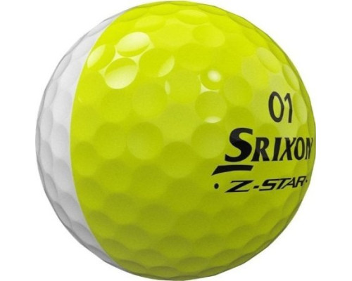 М'ячі для гольфу Srixon Z-Star Divide 12 шт, біло-жовтий М'ячі для гольфу Srixon Z-Star Divide 12 шт, біло-жовтий