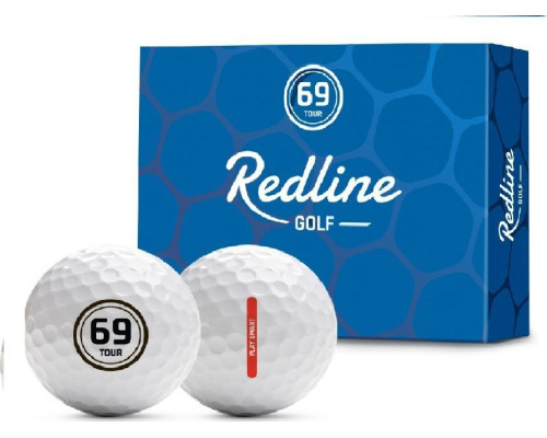 М'ячі для гольфу Redline 69 Tour 12 шт, білі М'ячі для гольфу Redline 69 Tour 12 шт, білі
