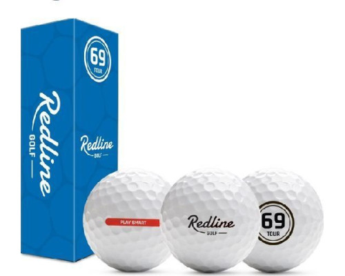 М'ячі для гольфу Redline 69 Tour 12 шт, білі М'ячі для гольфу Redline 69 Tour 12 шт, білі