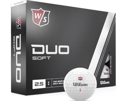 М'ячі для гольфу Wilson Staff Duo Soft 12 шт, білі М'ячі для гольфу Wilson Staff Duo Soft 12 шт, білі