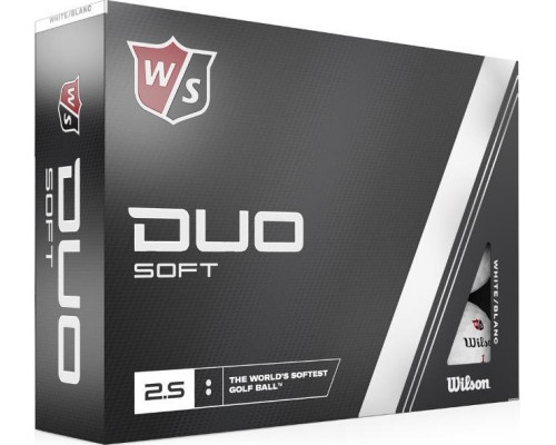 М'ячі для гольфу Wilson Staff Duo Soft 12 шт, білі М'ячі для гольфу Wilson Staff Duo Soft 12 шт, білі