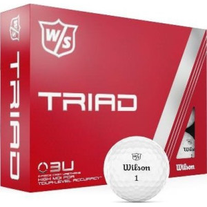 М'ячі для гольфу Wilson Staff TRIAD 12 шт, білі