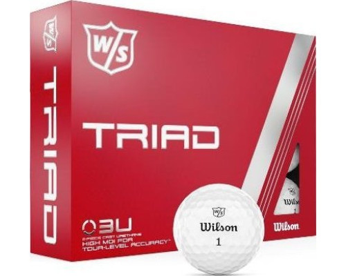 М'ячі для гольфу Wilson Staff TRIAD 12 шт, білі М'ячі для гольфу Wilson Staff TRIAD 12 шт, білі
