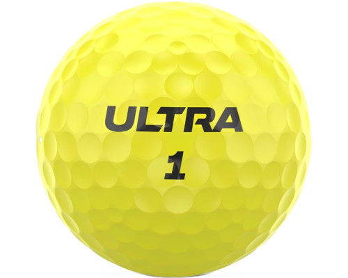 М'ячі для гольфу Wilson ULTRA Distance 2023 15 шт, жовті М'ячі для гольфу Wilson ULTRA Distance 2023 15 шт, жовті