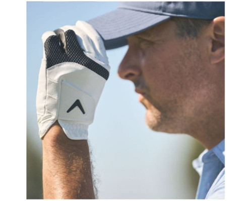 Рукавички для гольфу Callaway Weather Spann MLH р. L 2 шт, біло-чорні Рукавички для гольфу Callaway Weather Spann MLH р. L 2 шт, біло-чорні