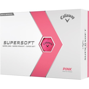 М'ячі для гольфу Callaway Supersoft 12 шт, рожеві