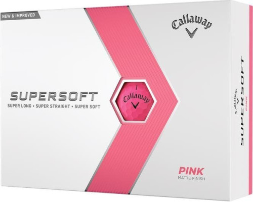 М'ячі для гольфу Callaway Supersoft 12 шт, рожеві М'ячі для гольфу Callaway Supersoft 12 шт, рожеві