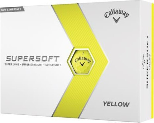 М'ячі для гольфу Callaway Supersoft 2023 12 шт, жовті