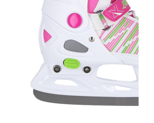 Ковзани хокейні Nils Extreme NH2255 розмір L 40-43, біло-рожеві