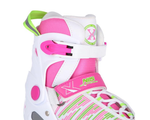 Ковзани хокейні Nils Extreme NH2255 розмір L 40-43, біло-рожеві