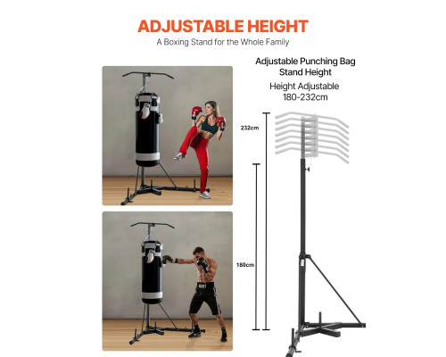 Стійка для боксерського мішка VEVOR, чорна