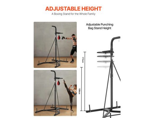 Стійка для боксерського мішка VEVOR, чорна