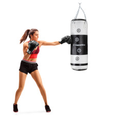 Мішок боксерський inSPORTline Robkin 287845, чорно-сріблястий