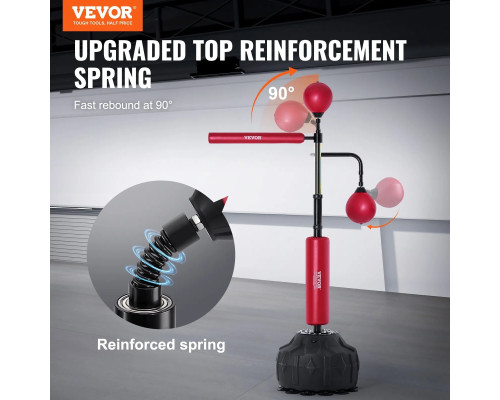 Боксерська груша з підставкою VEVOR, чорно-червоний