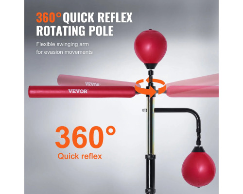 Боксерська груша з підставкою VEVOR, чорно-червоний