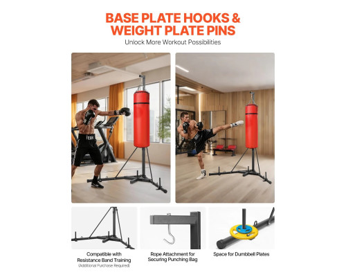 Стійка для боксерського мішка VEVOR, чорна