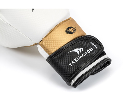 Рукавички боксерські Yakimasport LION розмір 12 унцій, чорно-білі