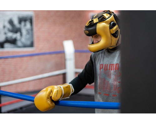 Рукавички боксерські Yakimasport TIGER GOLD V розмір 10 унцій, золотисті