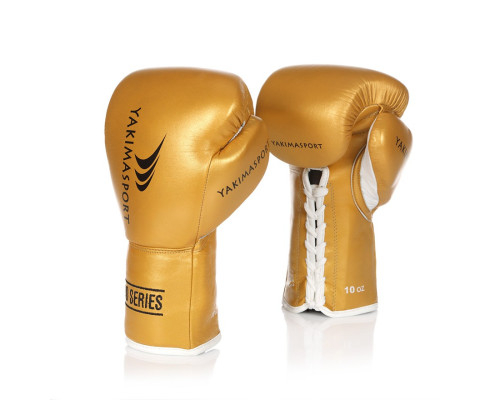 Рукавички боксерські Yakimasport TIGER GOLD V розмір 10 унцій, золотисті