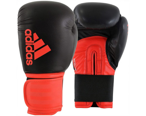 Ркавичики боксерські ADIDAS Hybrid 100 розмір 8 унцій, чорно-червоні