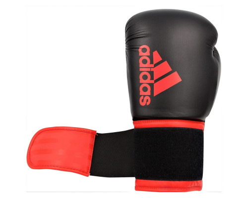 Ркавичики боксерські ADIDAS Hybrid 100 розмір 8 унцій, чорно-червоні