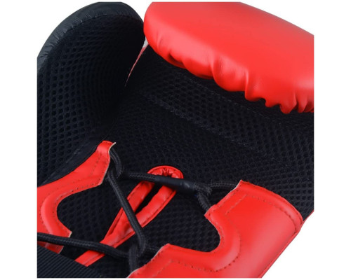 Рукавички боксерські ADIDAS Hybrid 250TG розмір 14 унцій, чорно-червоні