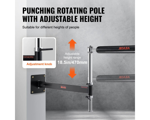 Боксерський гриф настінний VEVOR, чорний