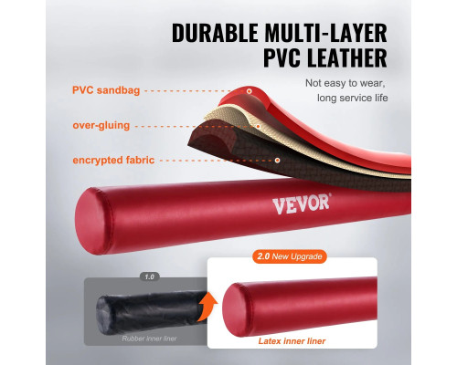 Настінний боксерський гриф VEVOR, чорно-червоний