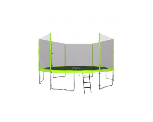 Батут SkyRamiz з зовнішньою сіткою 12 футів 366 см зелений