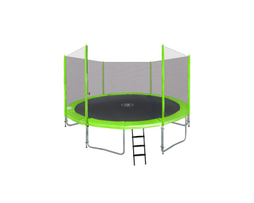 Батут SkyRamiz з зовнішньою сіткою 14 футів 427 см зелений