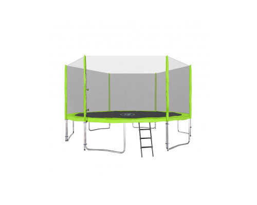 Батут SkyRamiz з зовнішньою сіткою 14 футів 427 см зелений