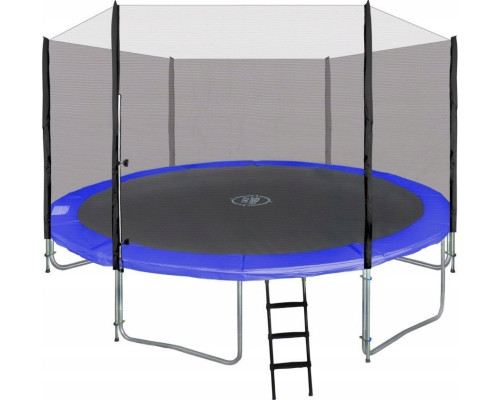Батут SkyRamiz з зовнішньою сіткою 16 футів 487 см чорно-синій
