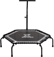 Батут для фітнесу Zipro Fitness з поручнем 4,5 футів 130 см чорний
