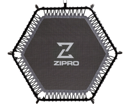 Батут для фітнесу Zipro Fitness з поручнем 4,5 фути 130 см чорний Батут для фітнесу Zipro Fitness з поручнем 4,5 фути 130 см чорний