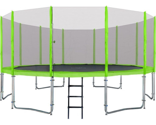 Батут SkyRamiz з зовнішньою сіткою 16 футів 487 см зелений